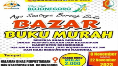 Pemkab Bojonegoro Menggelar Bazar Buku Murah untuk Memperingati HJB dan HBN