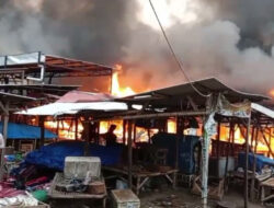 Pasar Leces Probolinggo Terbakar, Asap Hitam Pejal Melonjak Tinggi