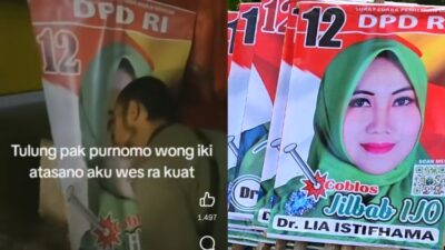 Aksi Menyebarkan Odgj Cium Banner Calon Legislatif DPD RI yang Viral, Apa Artinya?