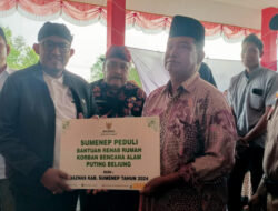 Korban Angin Puting Beliung di Sumenep Mendapatkan Bantuan Santunan dan Rehabilitasi Rumah