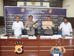 Polres Aceh Timur Menerima Dua Pucuk Senjata Api dari Masyarakat