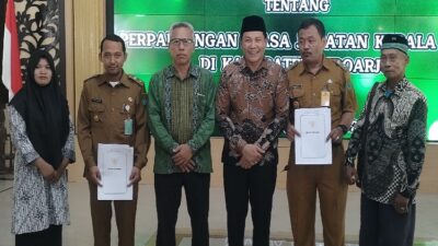 Plt Bupati Subandi Melantik 58 Kades di Sidoarjo, Masa Jabatan Diperpanjang menjadi 2 Tahun