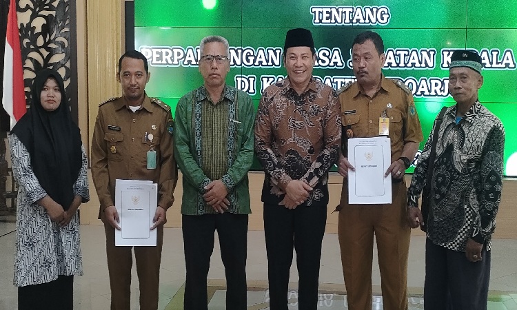 Plt Bupati Subandi Melantik 58 Kades di Sidoarjo, Masa Jabatan Diperpanjang menjadi 2 Tahun