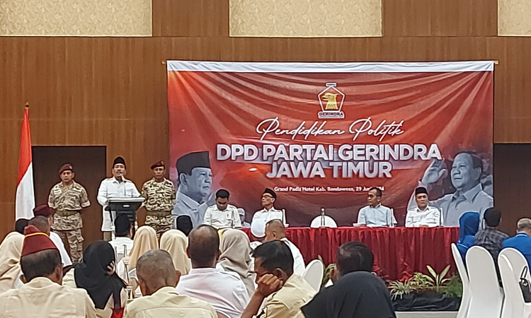 Rapimcab Gerindra di Hotel Grand Padis, Bondowoso Targetkan Kemenangan Pada Pilkada 2024