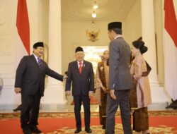 Intimate Moments Among Prabowo Subianto, Jokowi, and Ma’ruf Amin at the TNI-Polri Officer Oath Ceremony