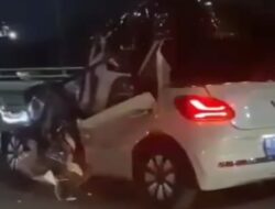 Mengerikan! Wuling BinguoEV Mengalami Kerusakan Serius Pasca Kecelakaan di Jalan Tol