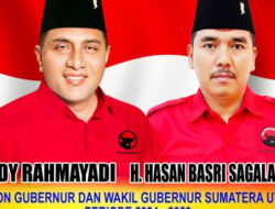 Edy Rahmayadi dan Hasan Basri mendaftar sebagai Calon Gubernur dan Calon Wakil Gubernur ke KPU Sumut pada Kamis, 29 Agustus