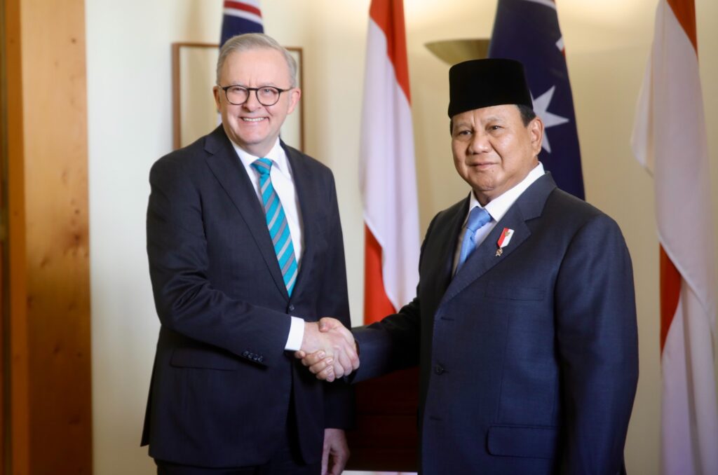 Prabowo Subianto Meets Australian Prime Minister to Discuss Regional Challenges and Joint Military Exercises