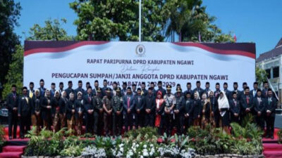 45 Anggota DPRD Ngawi Dilantik untuk Periode 2024-2029, 12 Di Antaranya Merupakan Wajah Baru