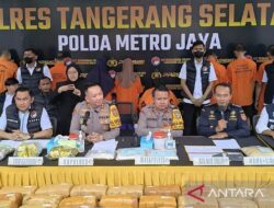 Selama dua bulan, Polres Tangsel berhasil mengungkap kasus narkoba sebanyak 650 kg