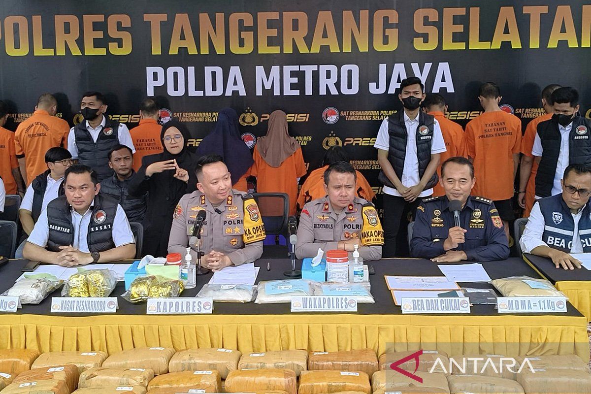 Selama dua bulan, Polres Tangsel berhasil mengungkap kasus narkoba sebanyak 650 kg