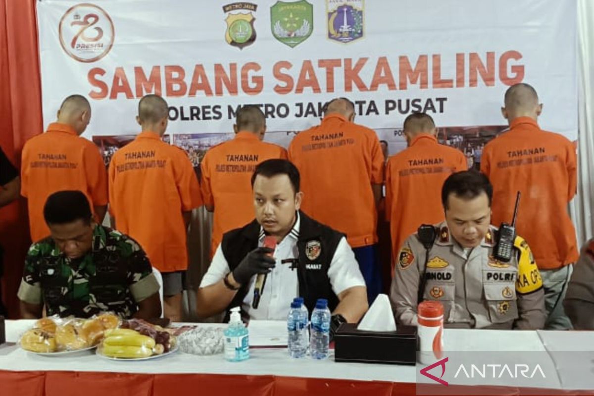 Polisi berhasil menangkap enam tersangka dalam kasus tawuran di Cempaka Putih, Jakarta Pusat