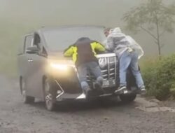 Insiden Viral: ‘Nyangkut’ di Mobil Alphard saat Jalan Menanjak