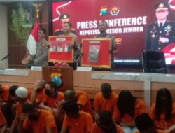 Penemuan 19 Kasus Narkotika oleh Polres Jember