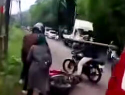 Kejadian Motor Tergelincir di Rangkasbitung, Dugaan Akibat Tanah Proyek Galian