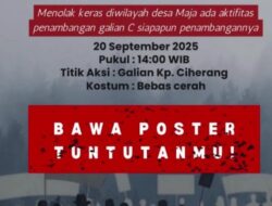 Demo Menentang Tambang Ilegal oleh Aliansi Masyarakat Maja Lebak (2021)